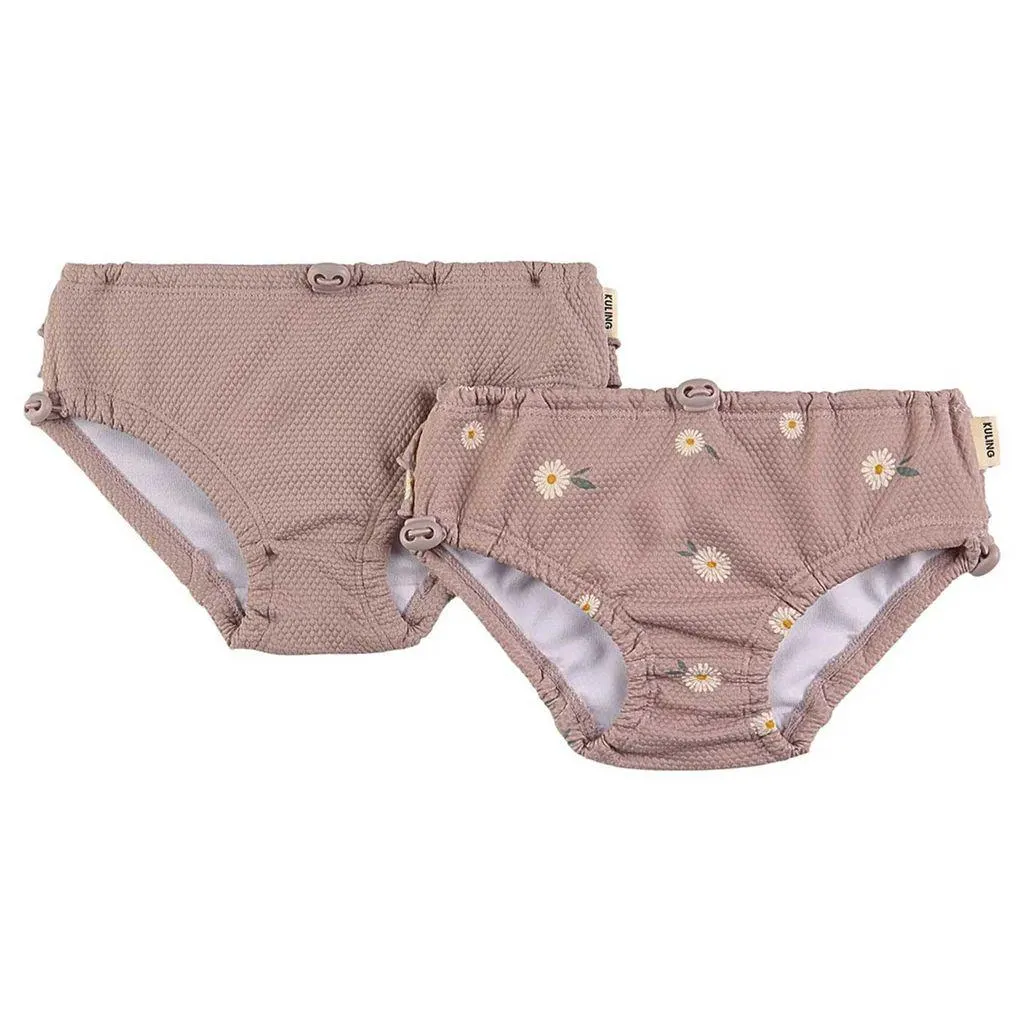 2-Pack Kos Svømme Bleier Lilac Daisy