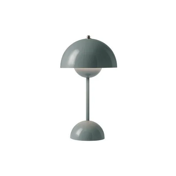 Flowerpot VP9 oppladbar bordlampe, stone blue