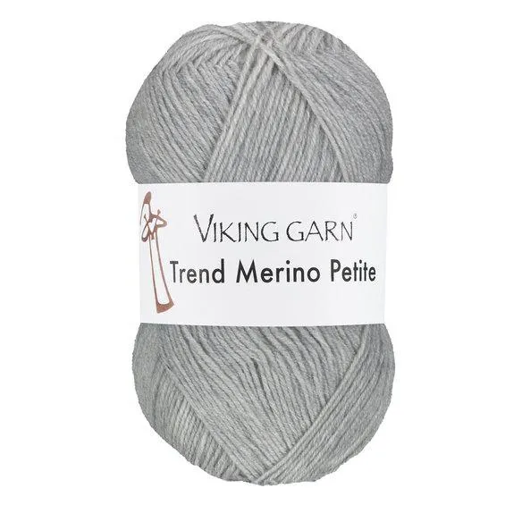 Viking Garn Trend Merino Petite 50 g lysegrå 313