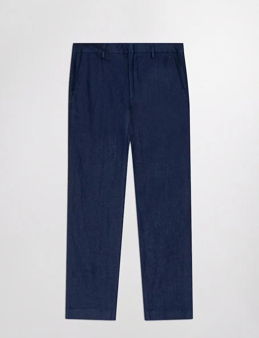 Theo 1454 Linen Trouser Navy Blue