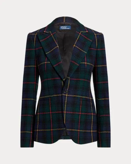 Tartan Plaid Wool Blazer