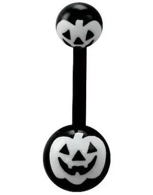 Pumpkin Svart og Hvit Navlepiercing