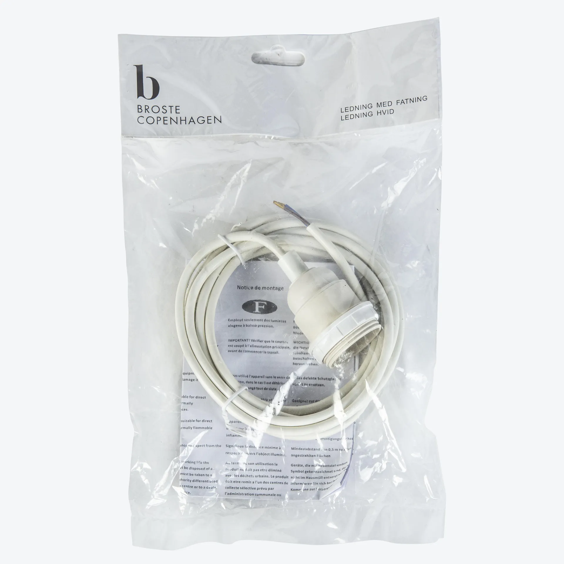 Broste ledning m.fatning Ledning 300Cm