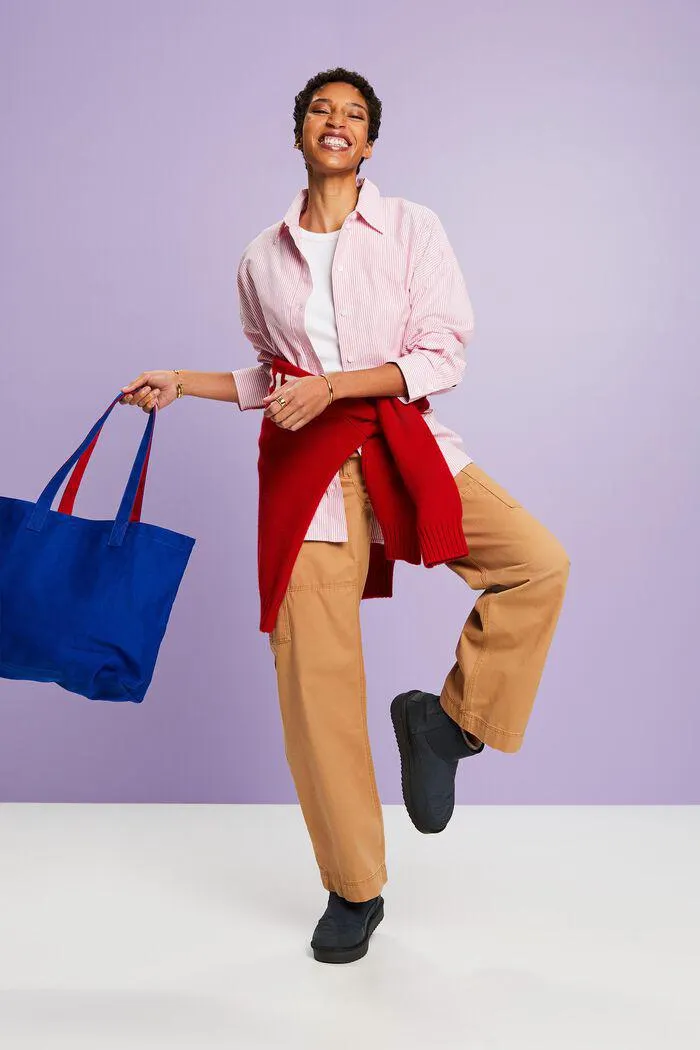 Oversized Striped Cotton Shirt