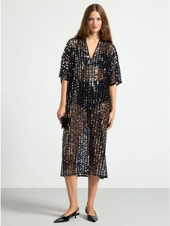 Midikjole med paljetter