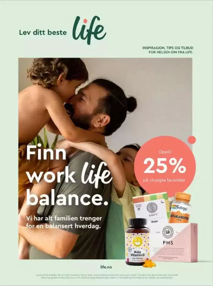 Finn work life balance fra 26. februar til 25. mars 2025 - kundeavisside 1