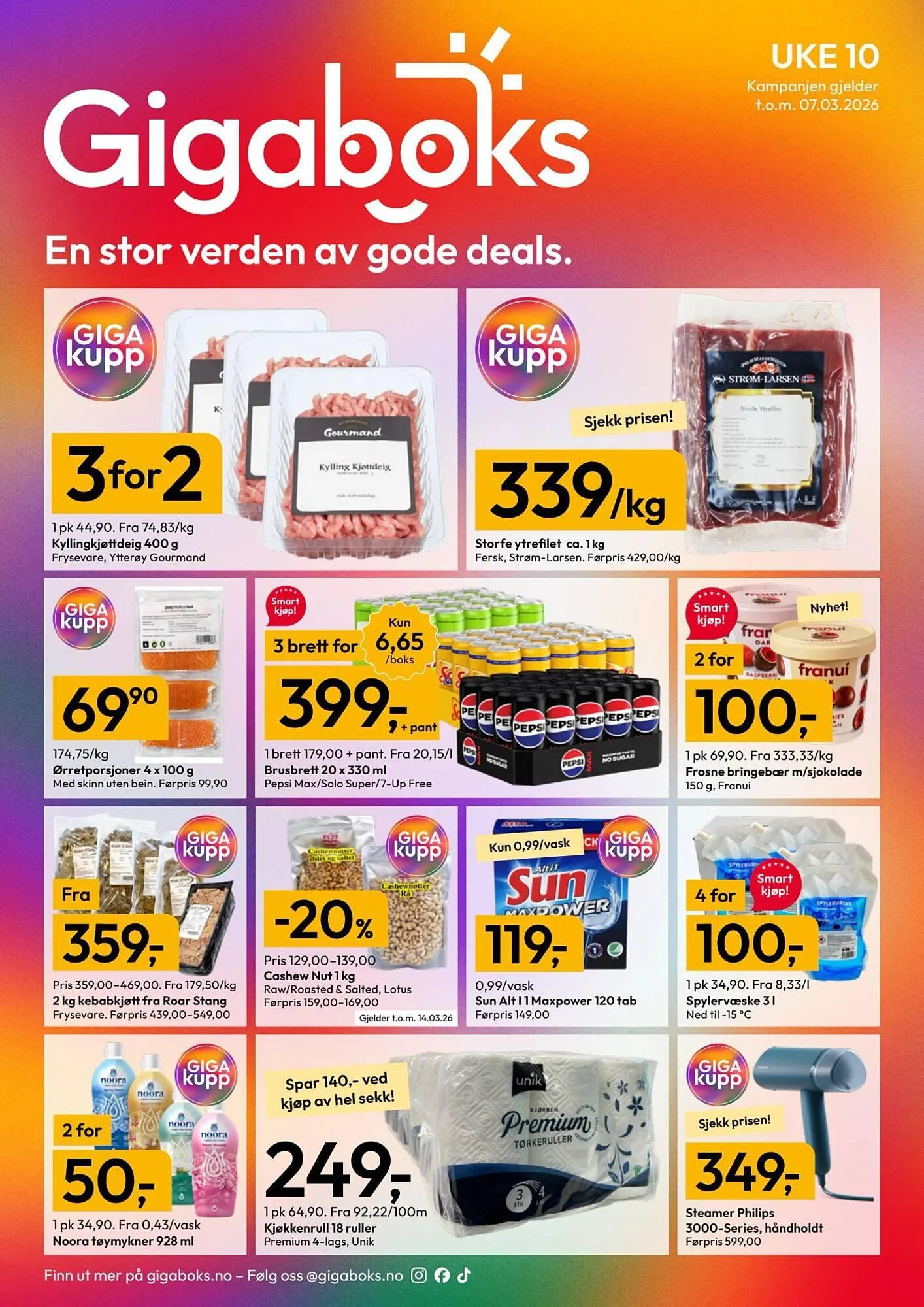 Gigaboks kundeavis fra 2. mars til 7. mars 2026 - kundeavisside 1
