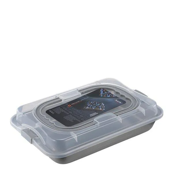 bAYk kakeform/langpanne med lokk 3,5L sølv