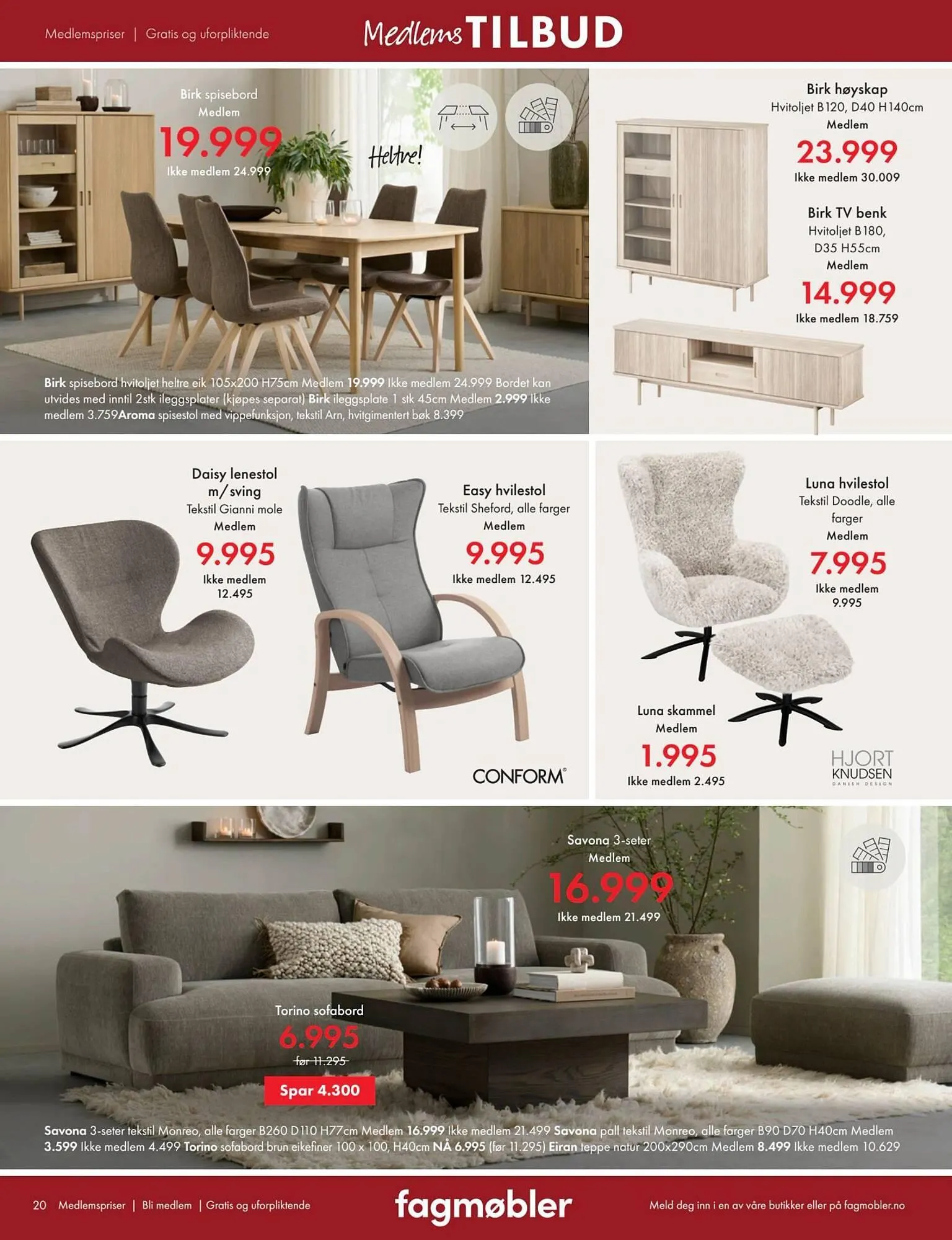Fagmøbler kundeavis fra 1. februar til 1. mars 2026 - kundeavisside 20
