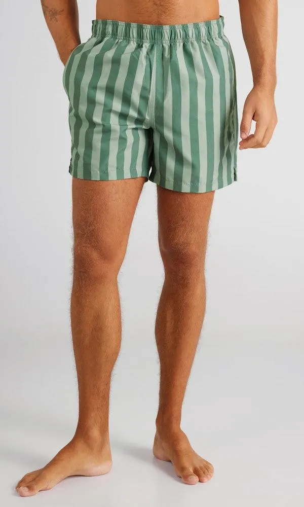 Stripet badeshorts