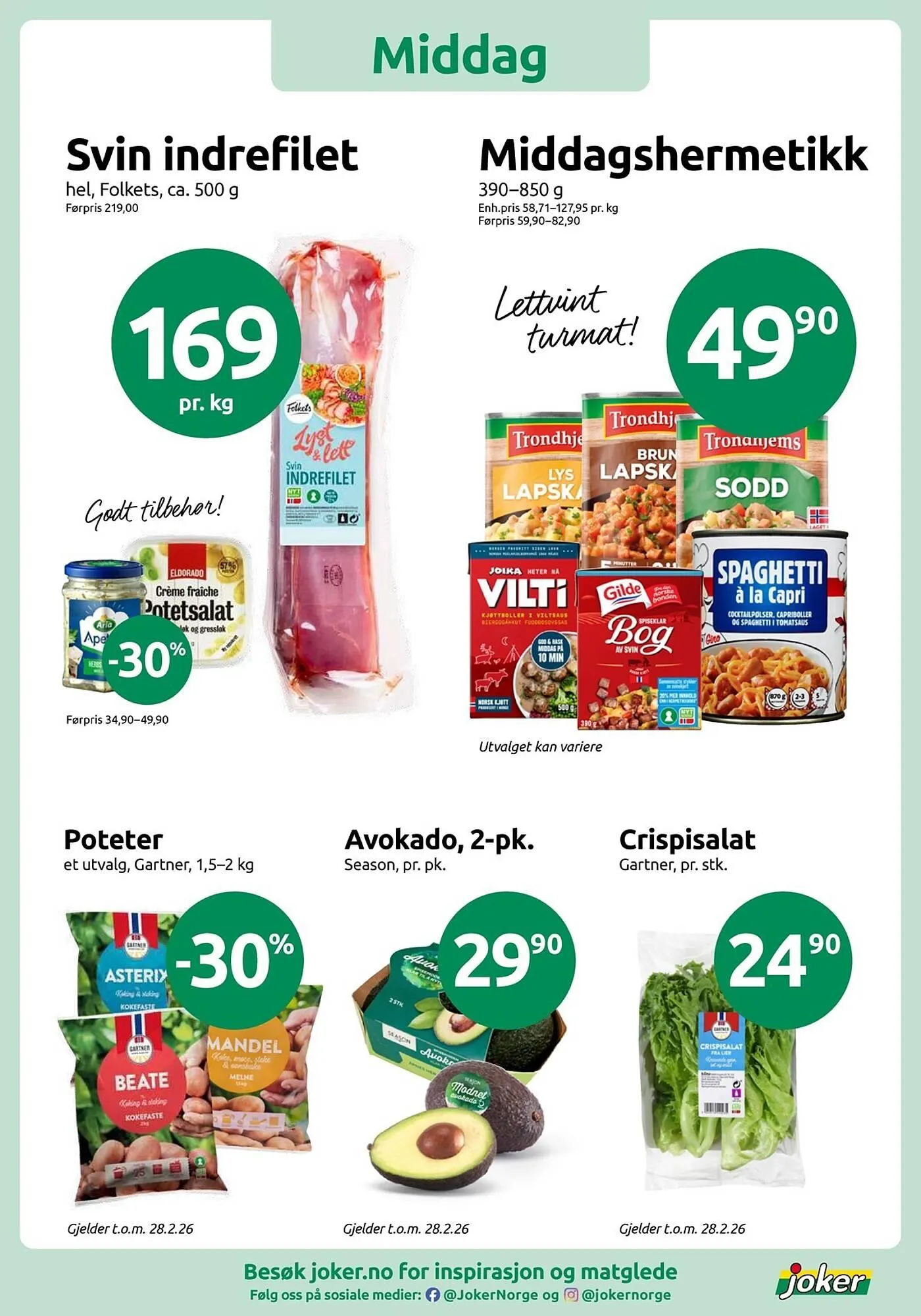 Joker kundeavis fra 16. februar til 21. februar 2026 - kundeavisside 9