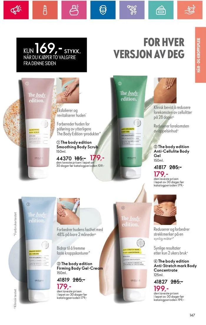 ORIFLAME Kundeavis fra 20. juni til 4. juli 2024 - kundeavisside 147