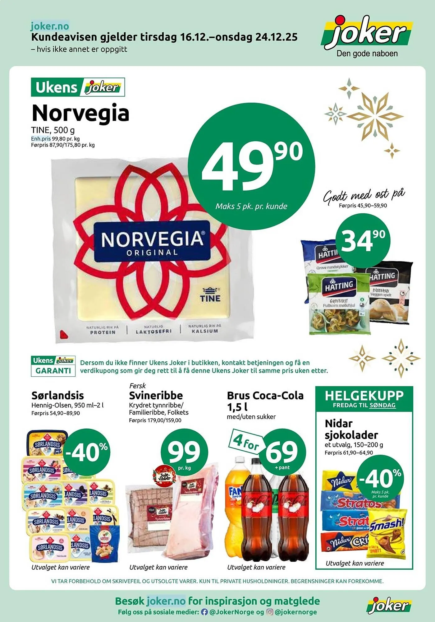 Joker kundeavis fra 16. desember til 24. desember 2025 - kundeavisside 1