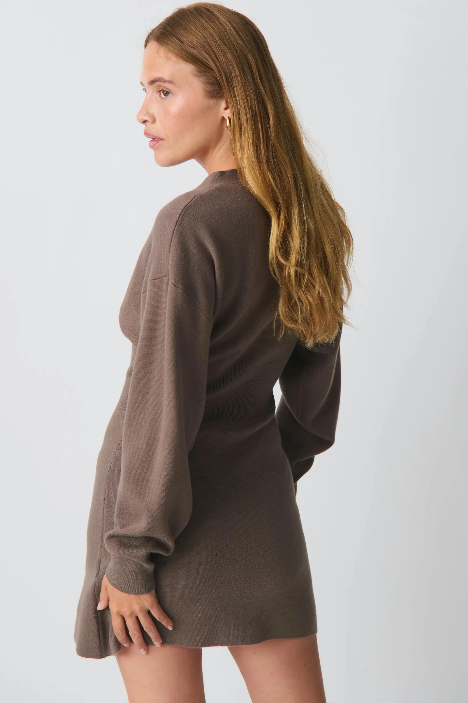 Knitted button down dress