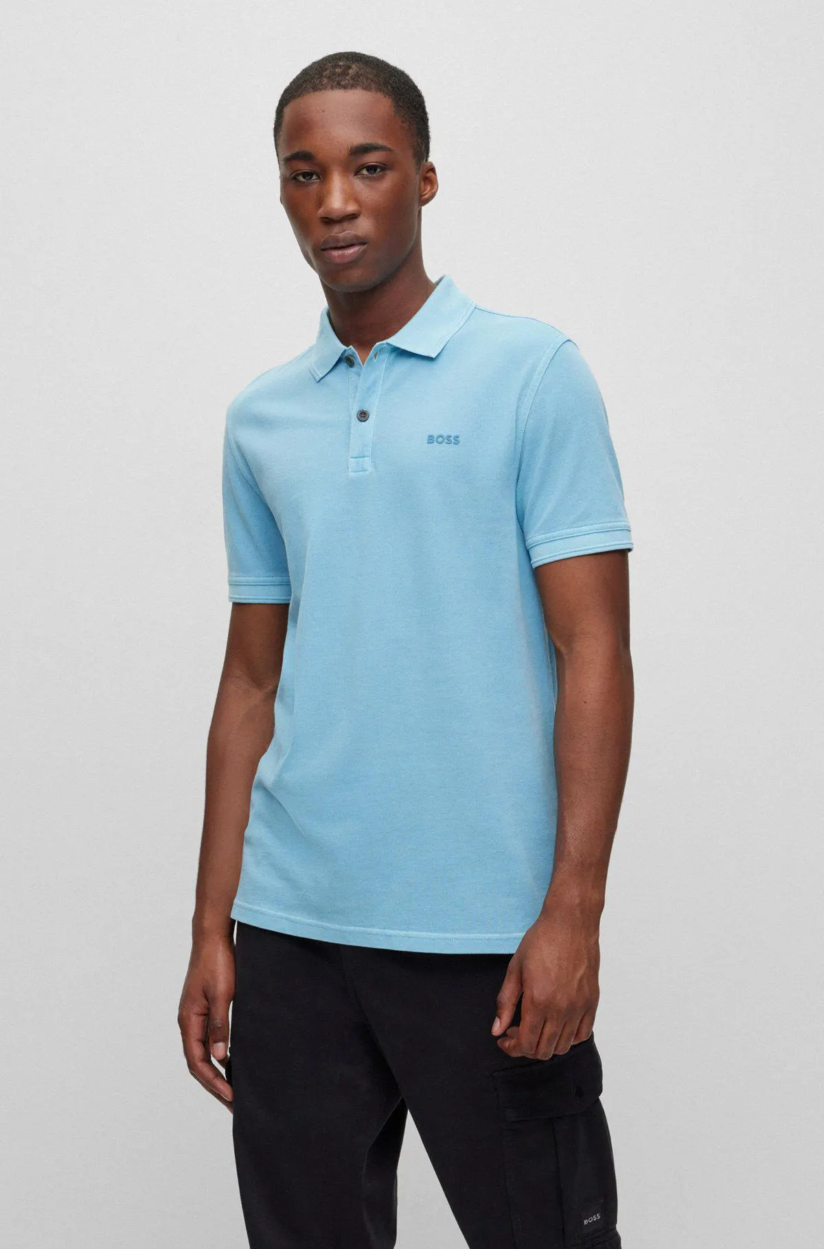 Slim-fit polo shirt in cotton piqué