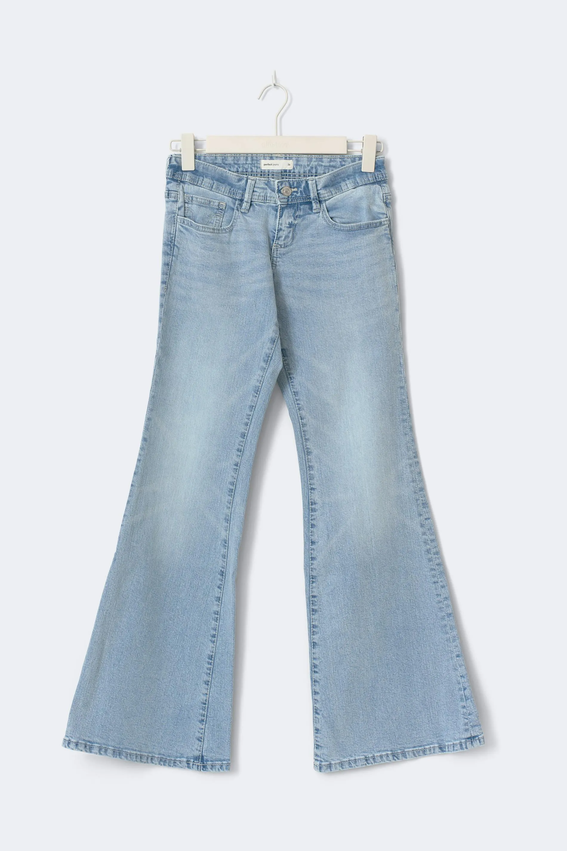Ultra low flare petite jeans