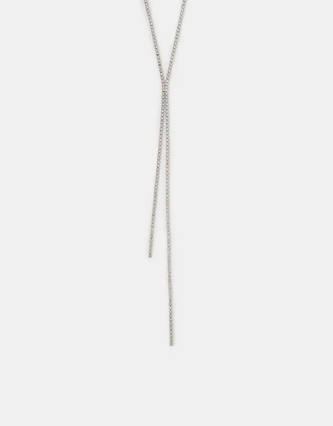Cupchain Diamanté Lariat Necklace