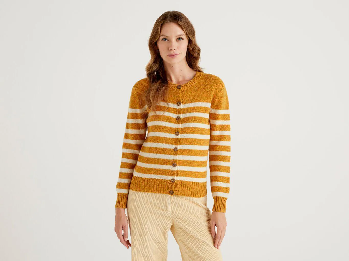 Benetton Pure Shetland Ull Cardigan Dame Brune | Norge-4568031