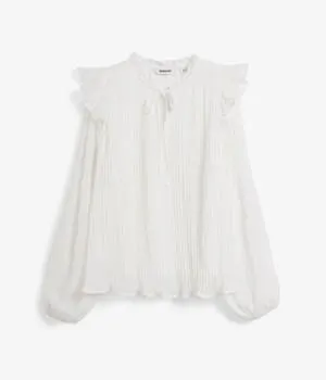 Plissert chiffonbluse