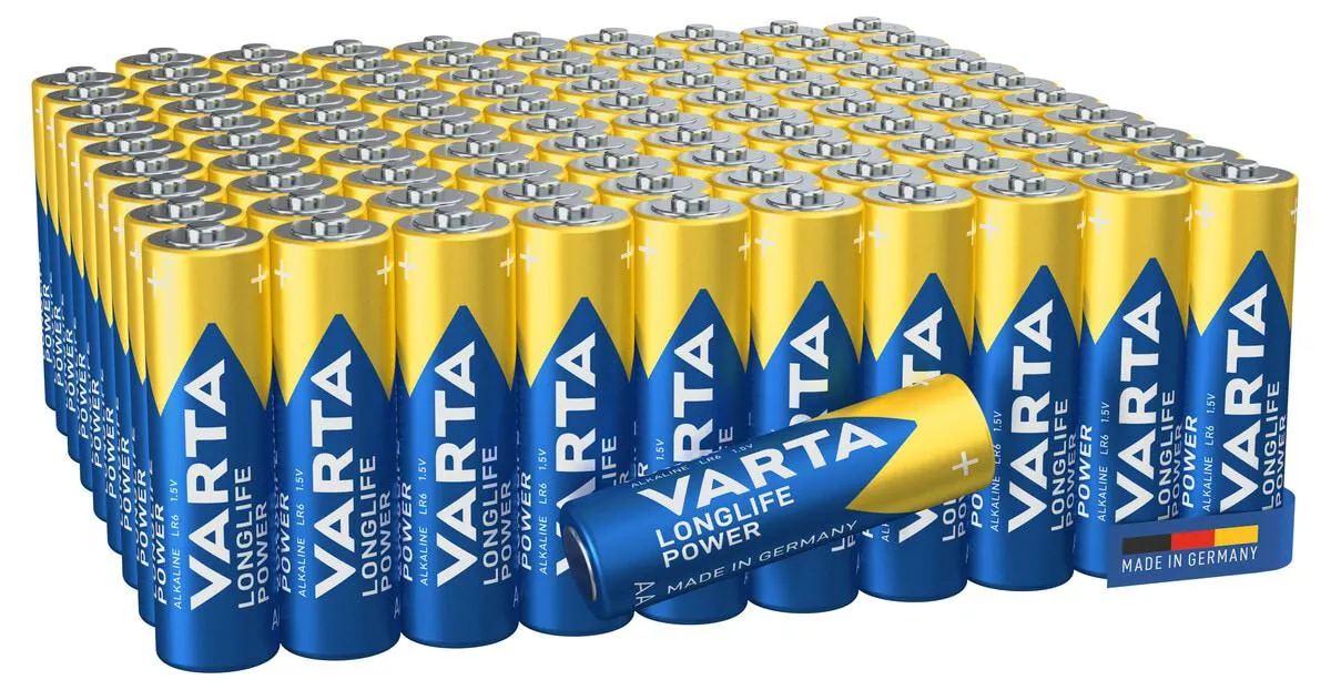 Varta Longlife Power batteri, 100-pakning