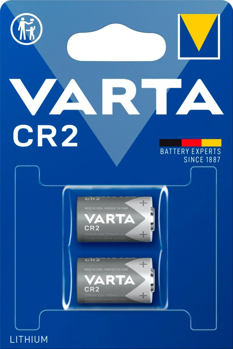 VARTA litiumbatteri CR2, 2-pakning