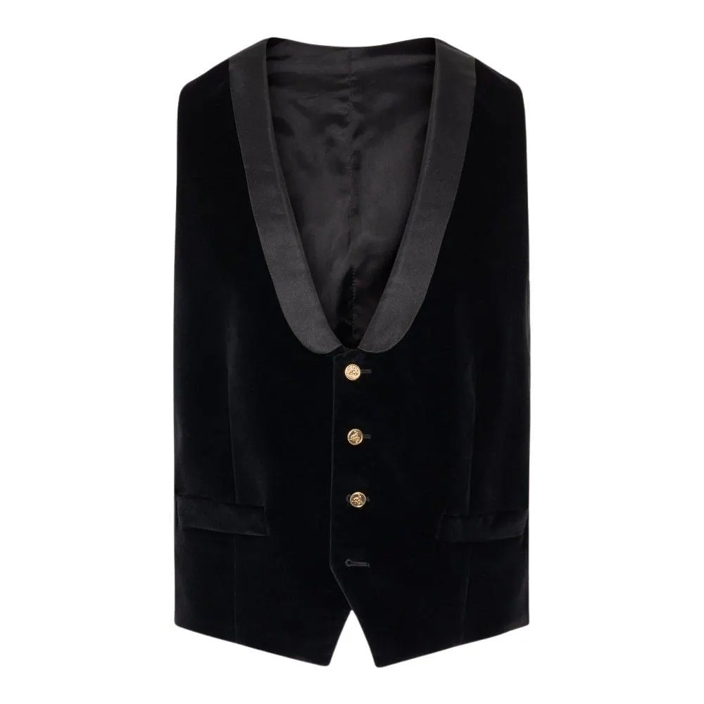 Velour Cocktail Vest – Sort