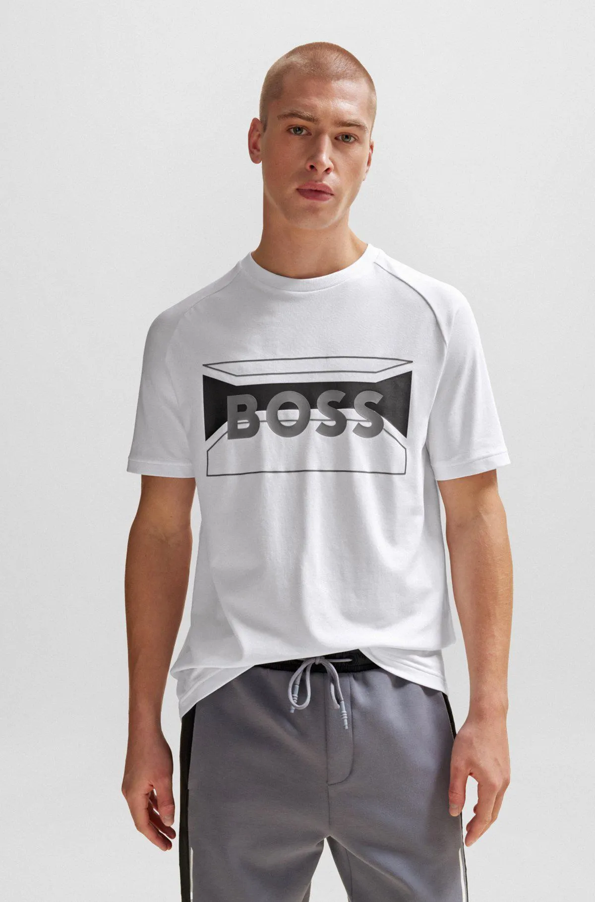 Cotton-blend regular-fit T-shirt with logo artwork