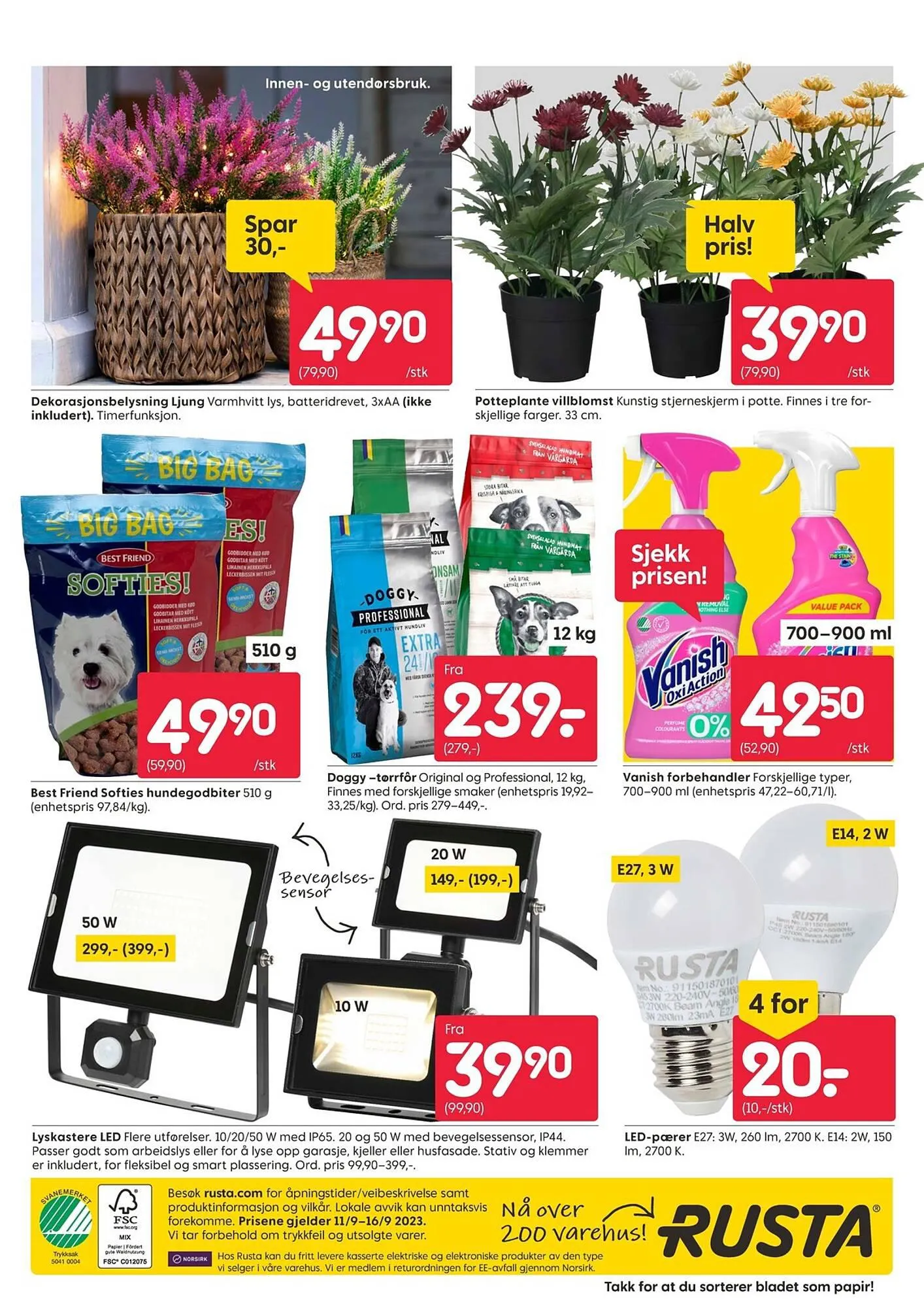 Rusta Kundeavis fra 11. september til 16. september 2023 - kundeavisside 16