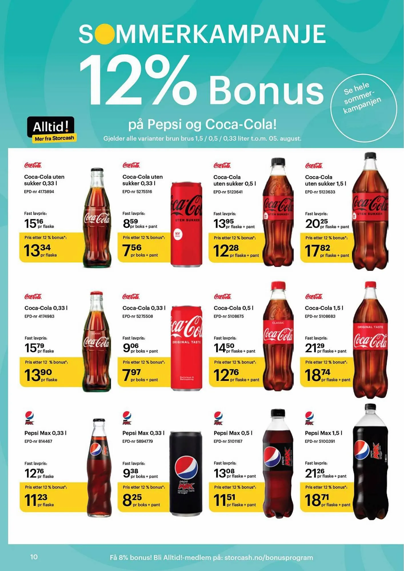 Storcash Kundeavis fra 10. juli til 5. august 2023 - kundeavisside 10