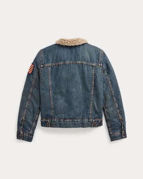 Fleece-Lined Denim Trucker Jacket