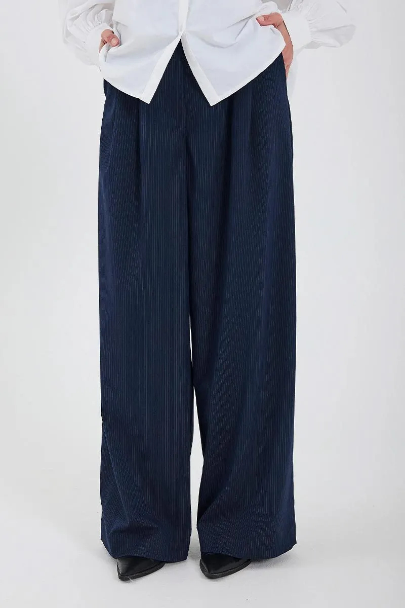 Willow Pants Navy Pinstripe