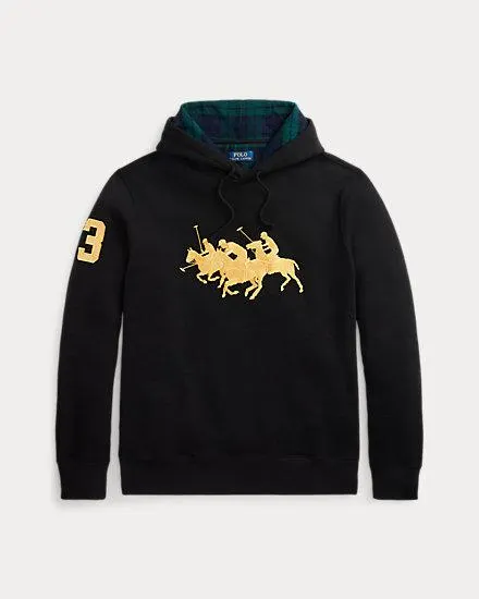 Triple-Pony Fleece Hoodie