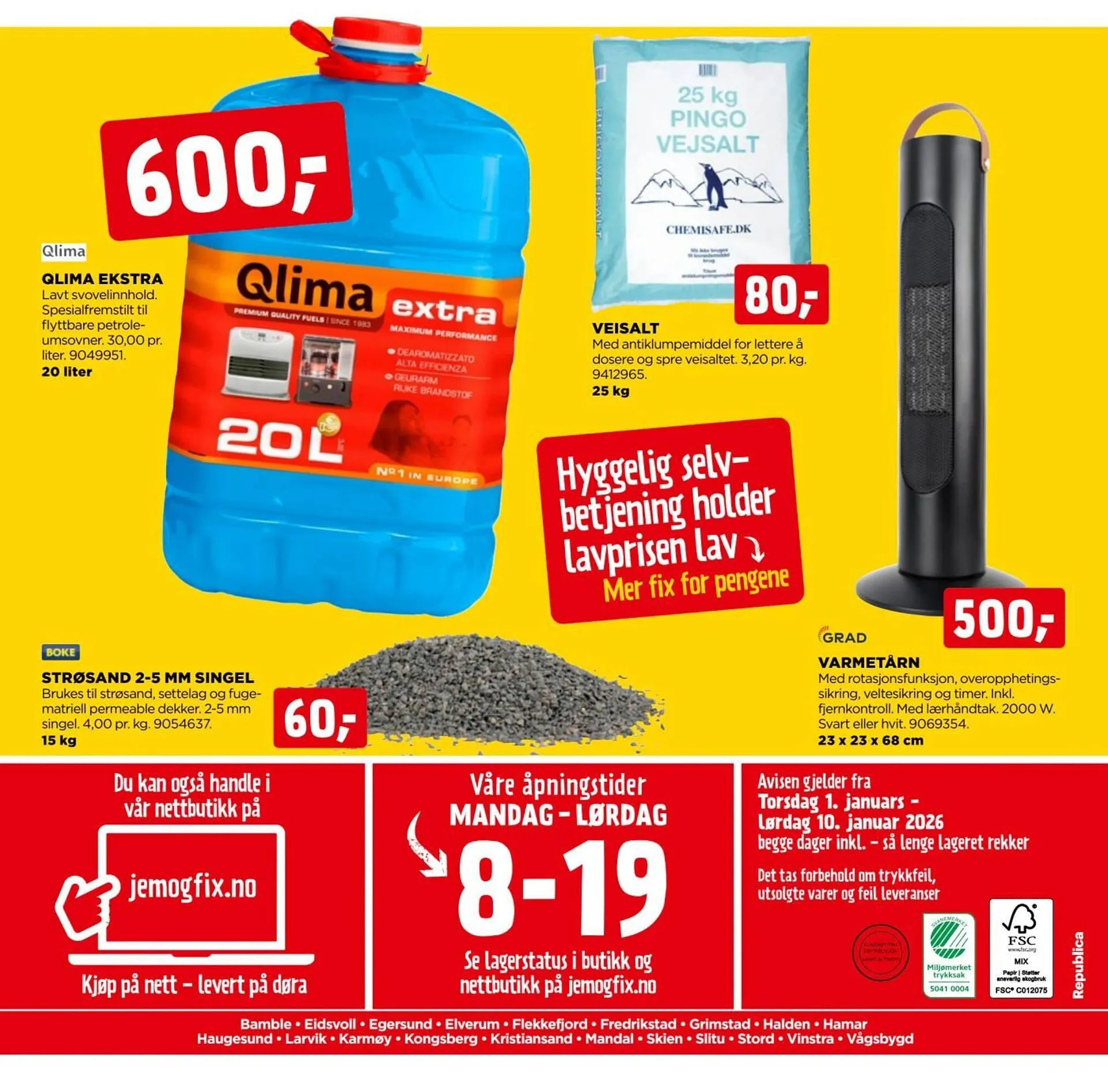 Jem & fix kundeavis fra 1. januar til 11. januar 2026 - kundeavisside 16