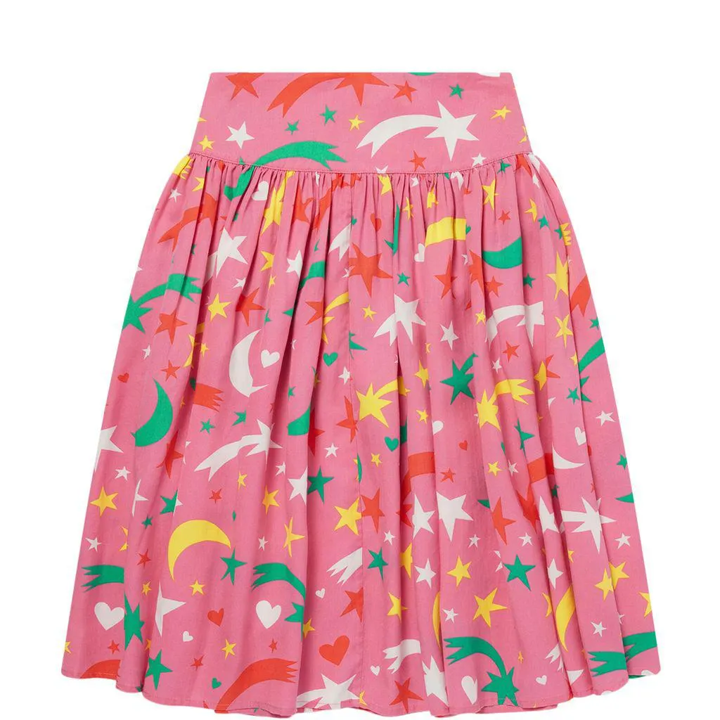 Stjernetrykkt Skjørt Rosa