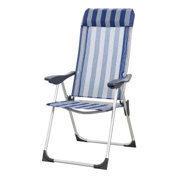 CAMPINGSTOL OUTFIT 57X68X109CM BLÅ/HVIT