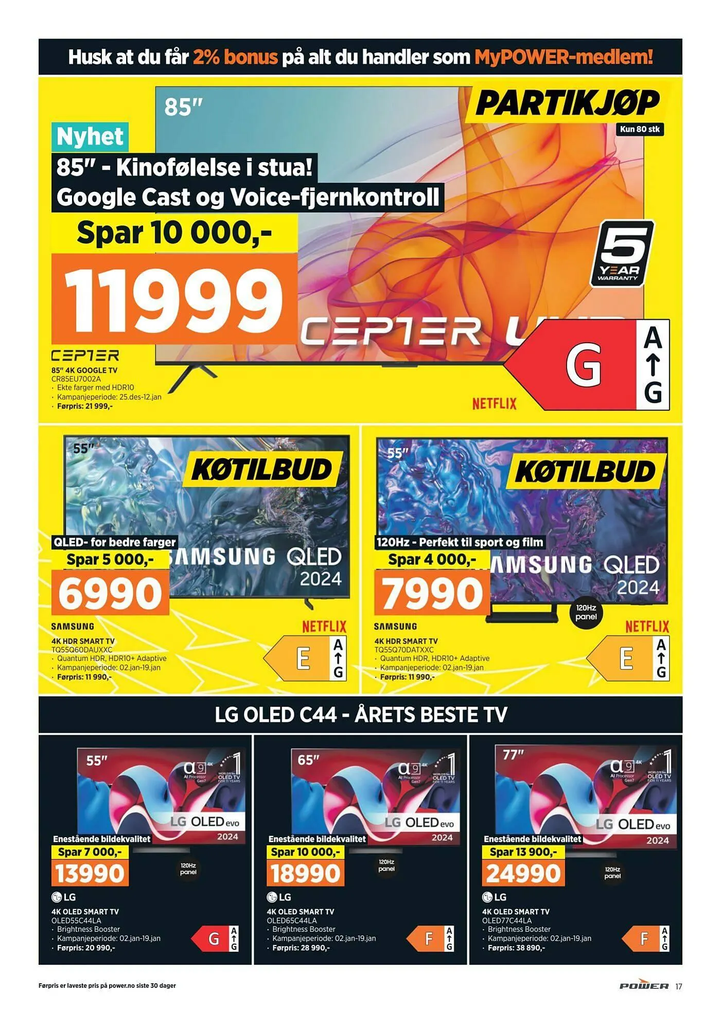 POWER Kundeavis fra 5. januar til 12. januar 2025 - kundeavisside 17
