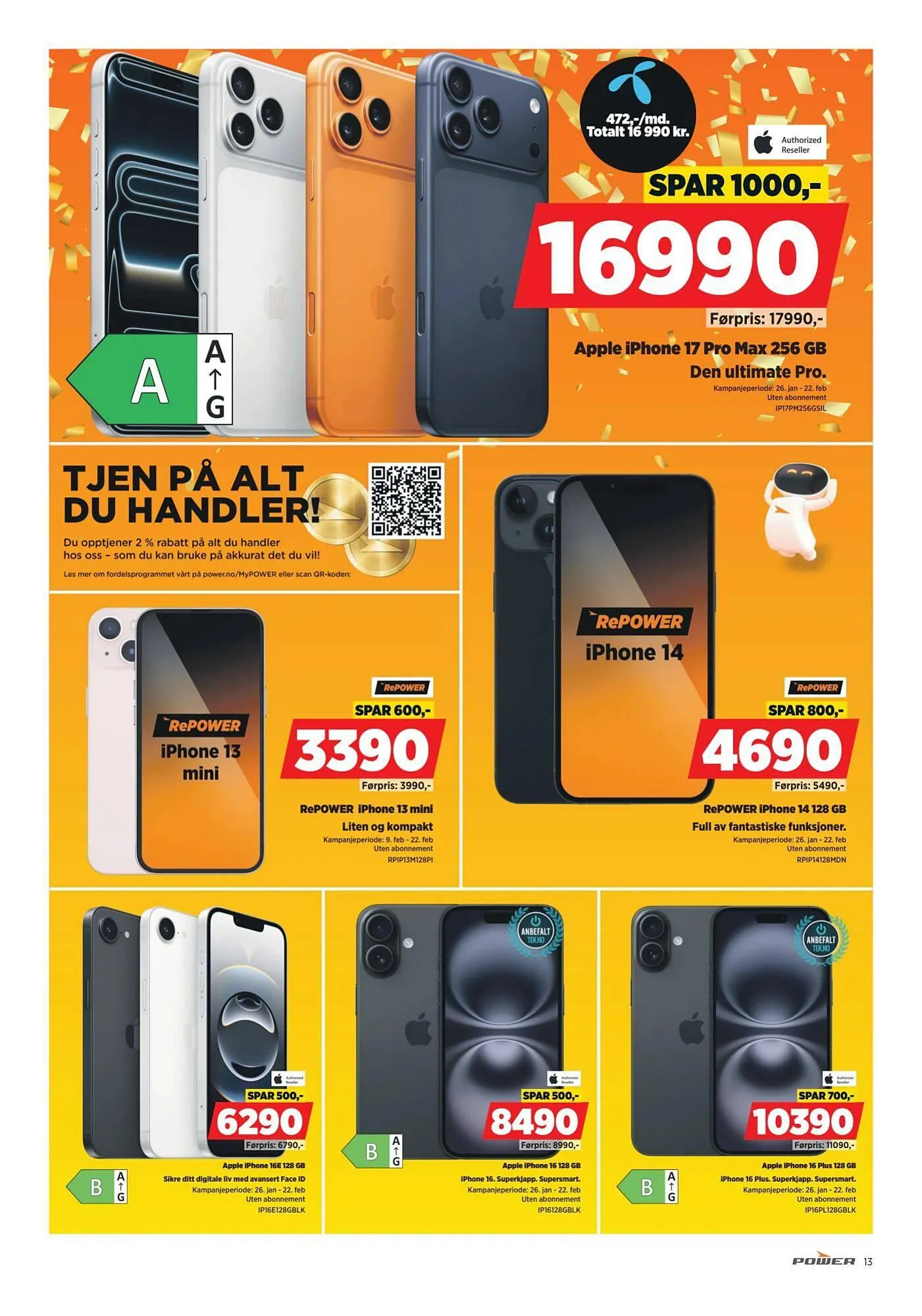 POWER kundeavis fra 16. februar til 23. februar 2026 - kundeavisside 13