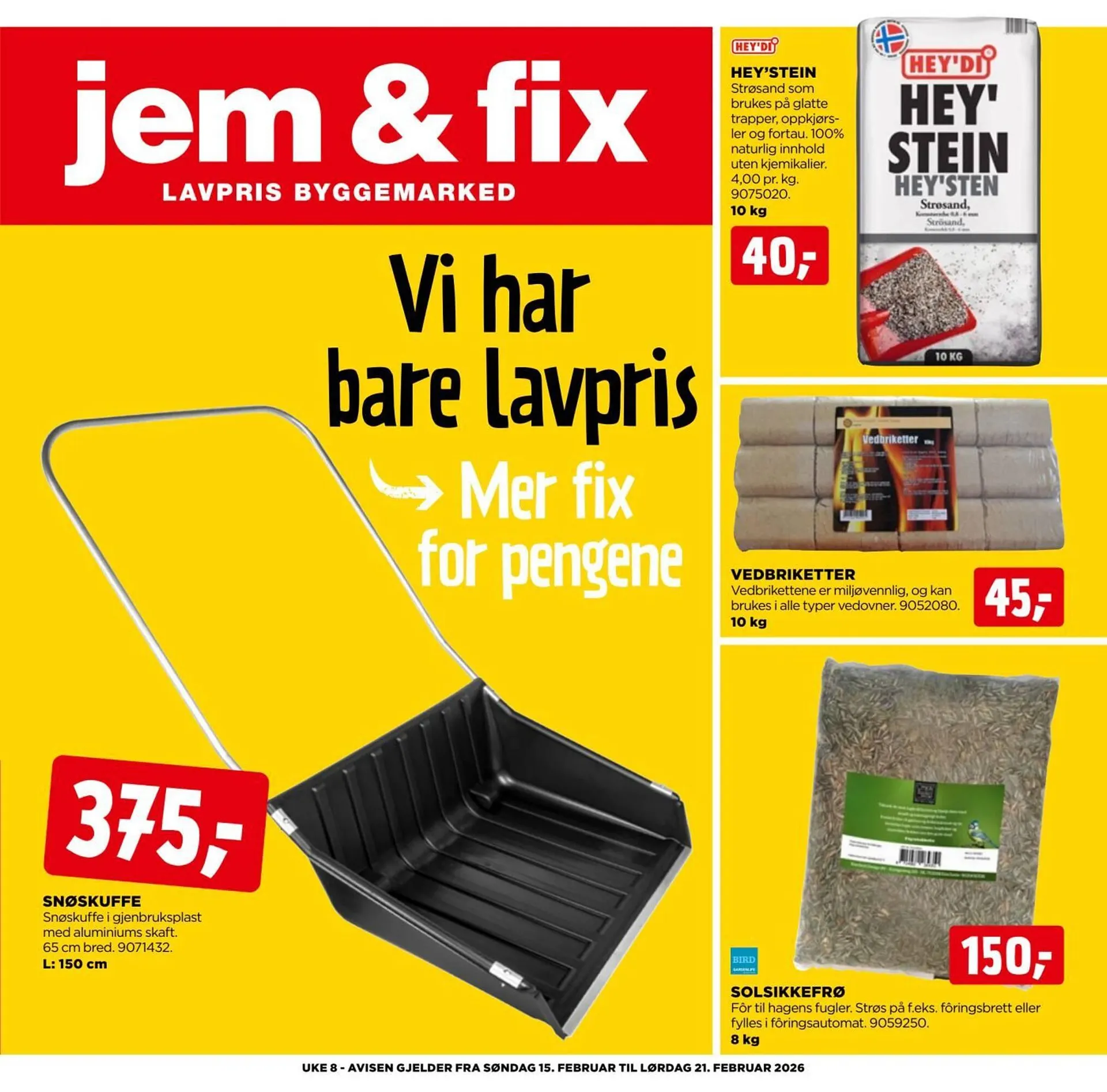 Jem & fix kundeavis fra 15. februar til 22. februar 2026 - kundeavisside 1