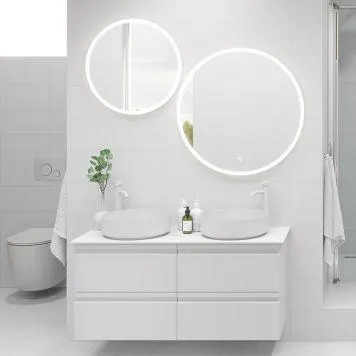 BADEROMSMØBEL CAMARGUE SKÄRGÅRD 120CM (2 X 60 CM SKAP) FRITTSTÅENDE SERVANT