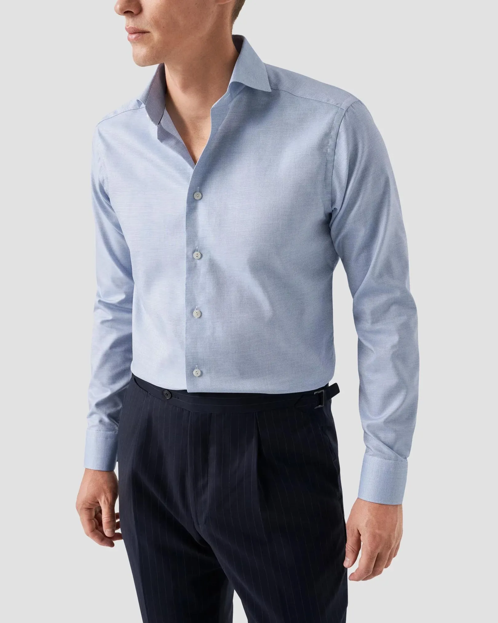 Light Blue Mélange Signature Twill Shirt