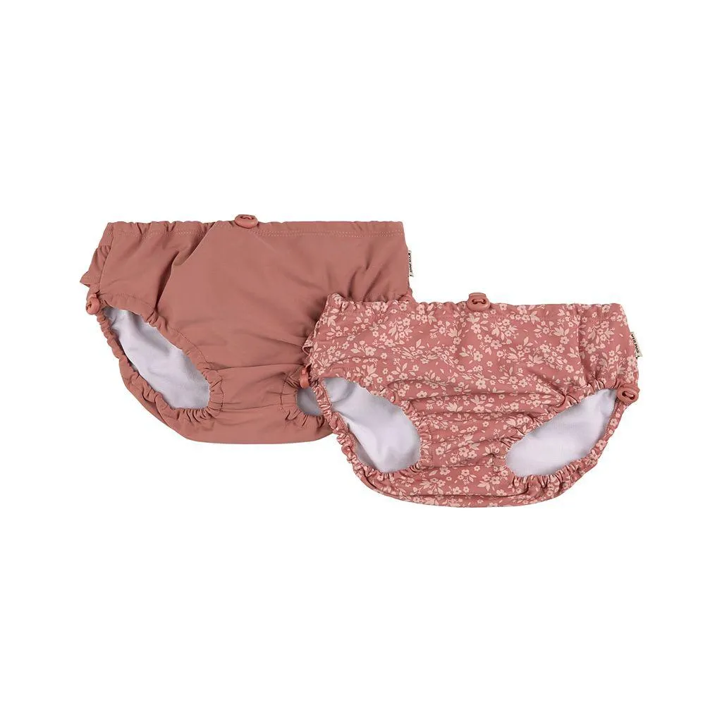 2-Pack Kos Svømme Bleier Desert Pink Flower