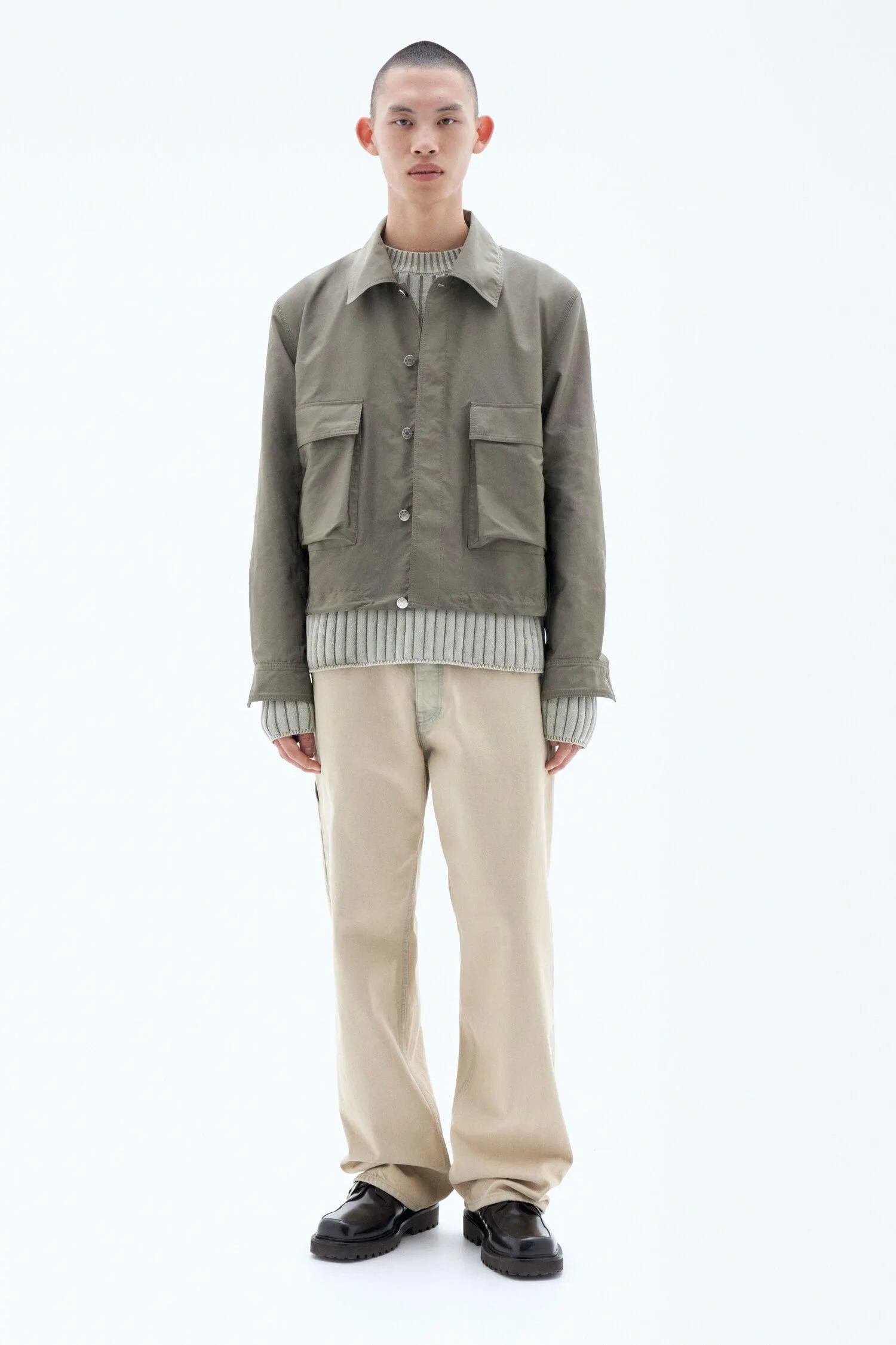 Boxy Casual Jacket Dark Sage