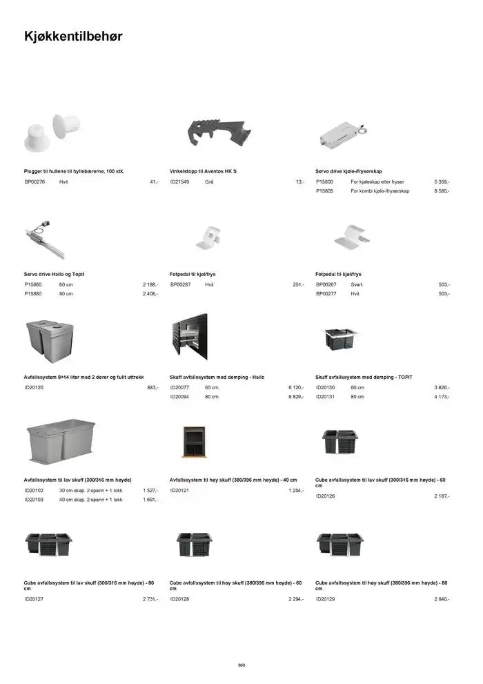 kvik kjøkken Prisliste. fra 1. januar til 31. desember 2025 - kundeavisside 660