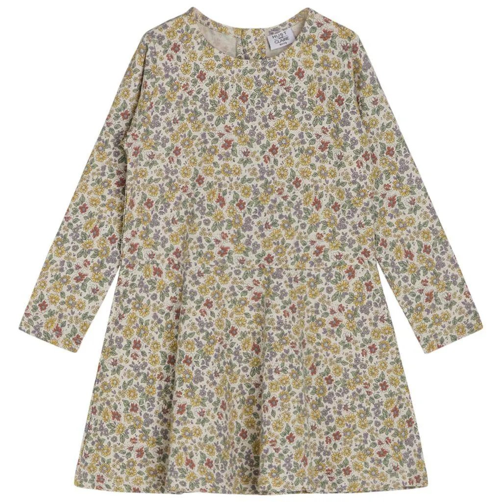 GOTS Donna Blomstret Kjole Whisper Melange