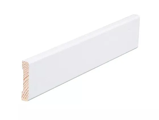 Karmlist sett med lister furu 2x2,2m/1x1,1 m hvit 12x58 mm