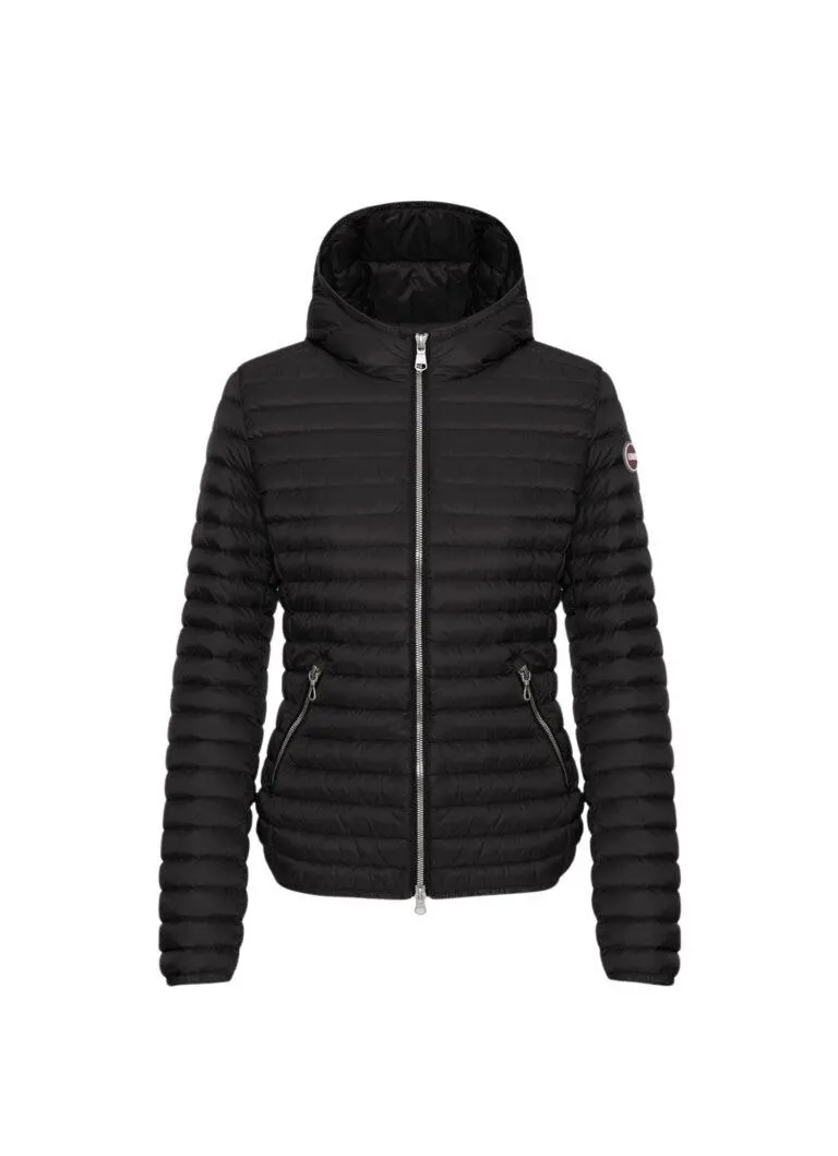 Sporty Hooded Downjacket – Black