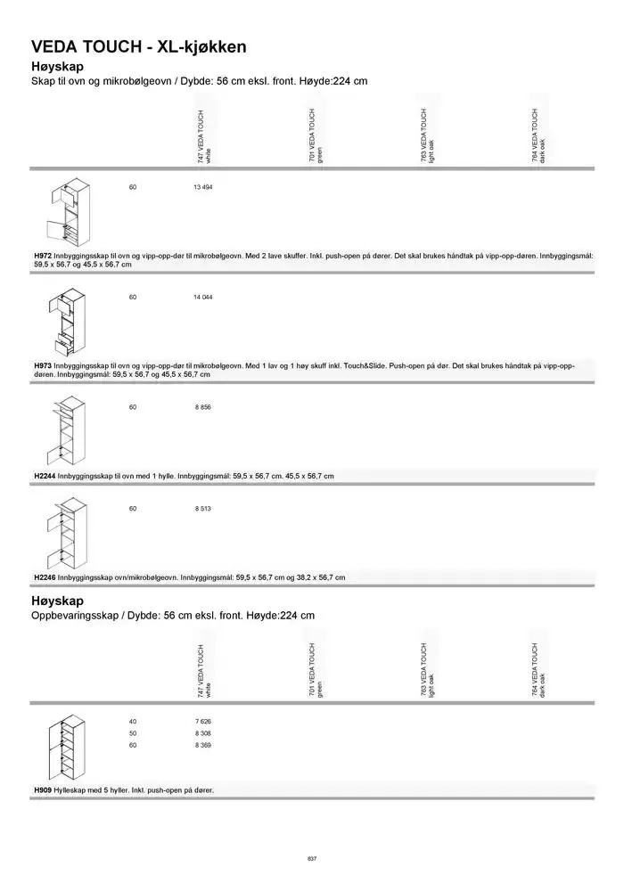 kvik kjøkken Prisliste. fra 1. januar til 31. desember 2025 - kundeavisside 637