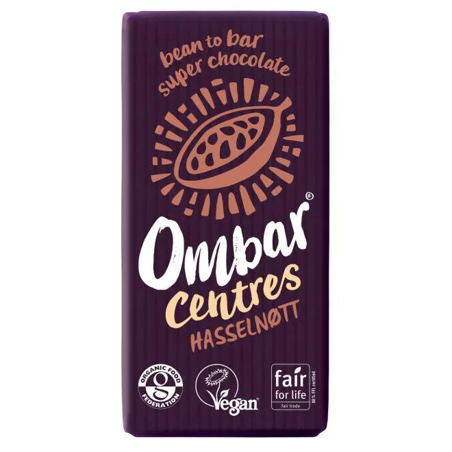 Ombar økologisk sjokolade med hasselnøtttrøffel 35 g