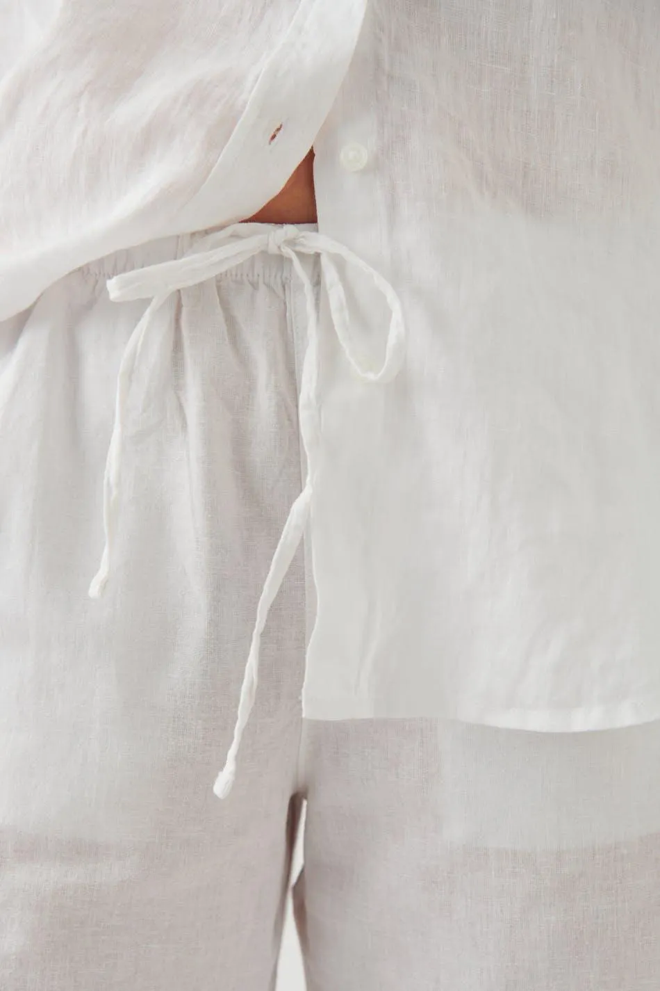 Linen blend trousers