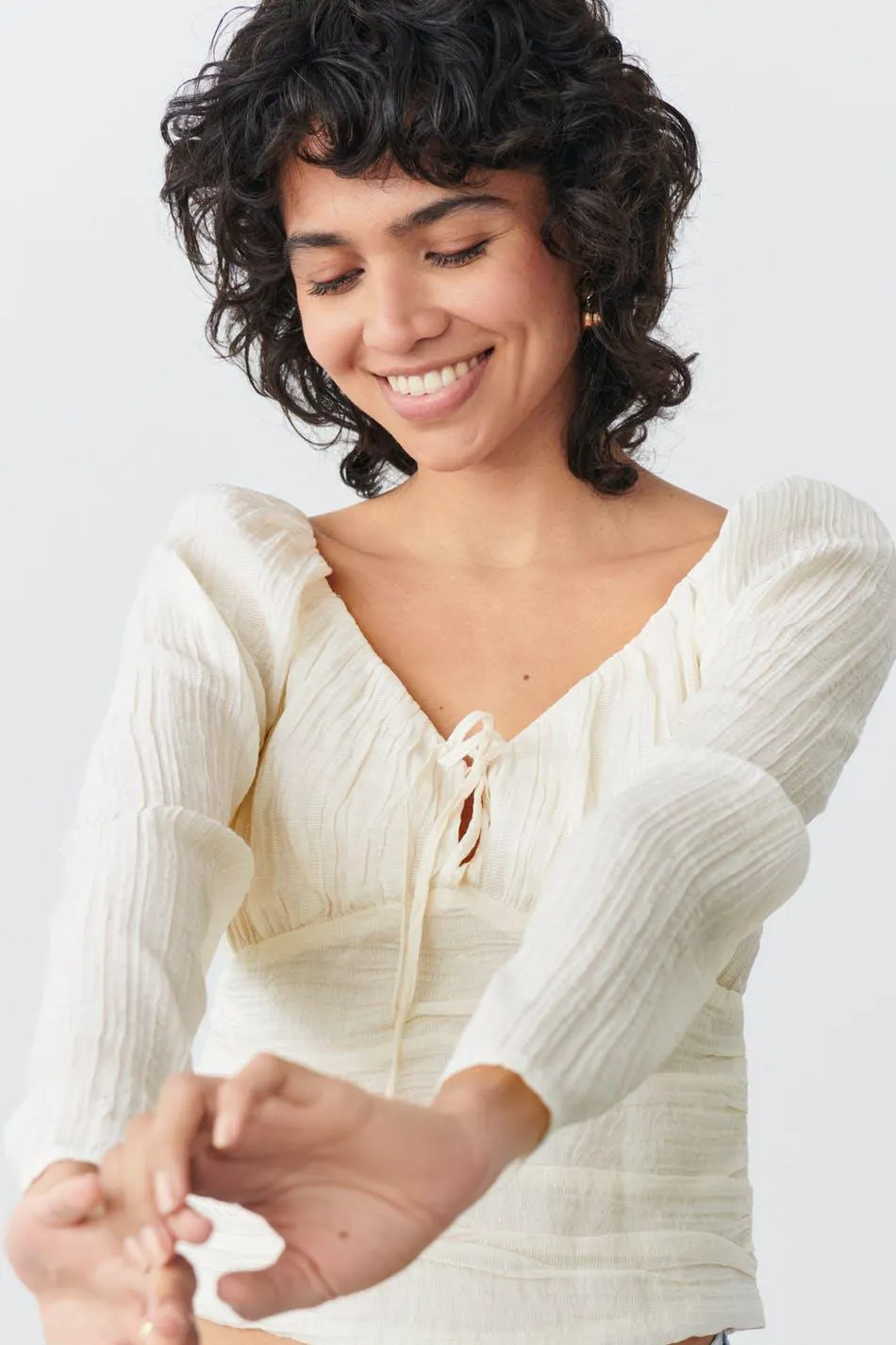 Gathered bust blouse